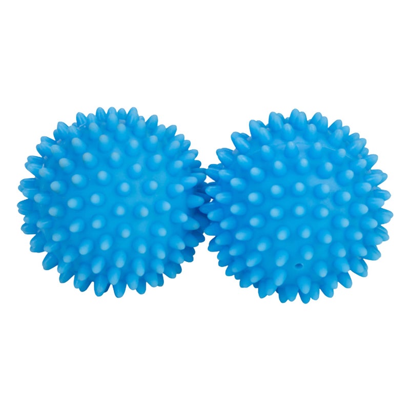 Smart Design Plastic Dryer Balls with Spikes - Set of 2 - Fabric Softener - Eliminates Wrinkles and Reduces Static - for Laundry, Clothes, Fabrics - Blue - Image 1